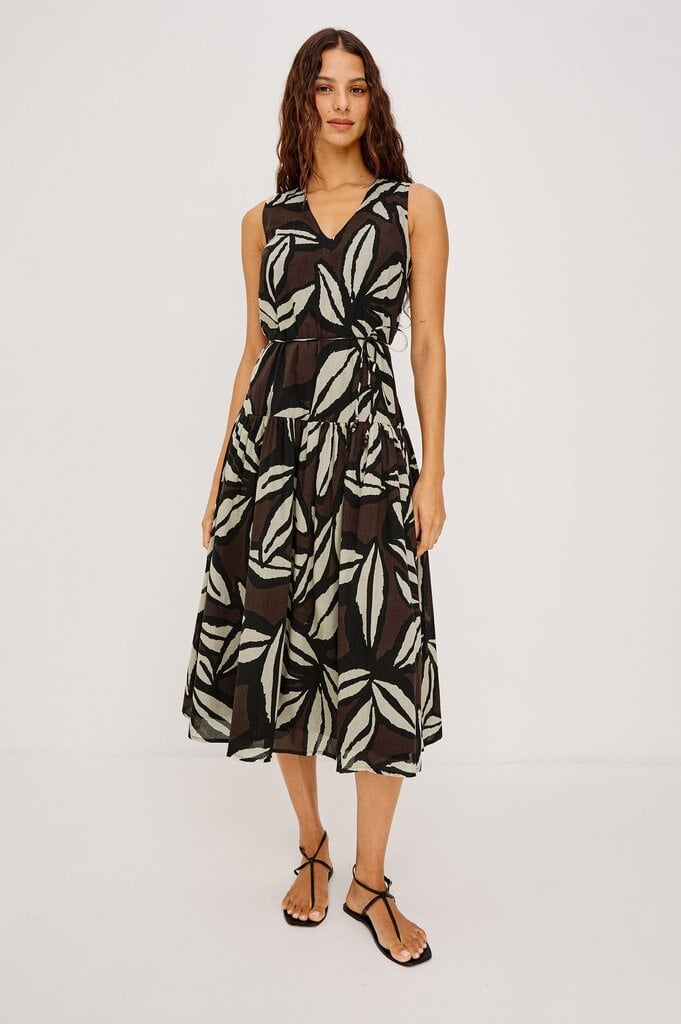 RAILS MAEVE S/L DRESS IN COCOA FLORAL