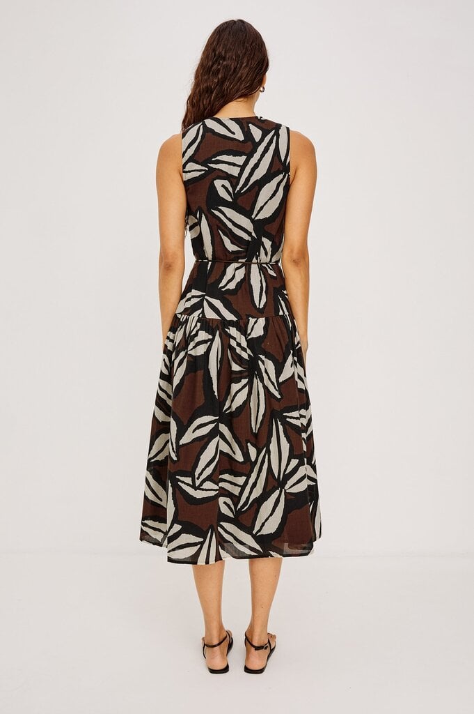 RAILS MAEVE S/L DRESS IN COCOA FLORAL