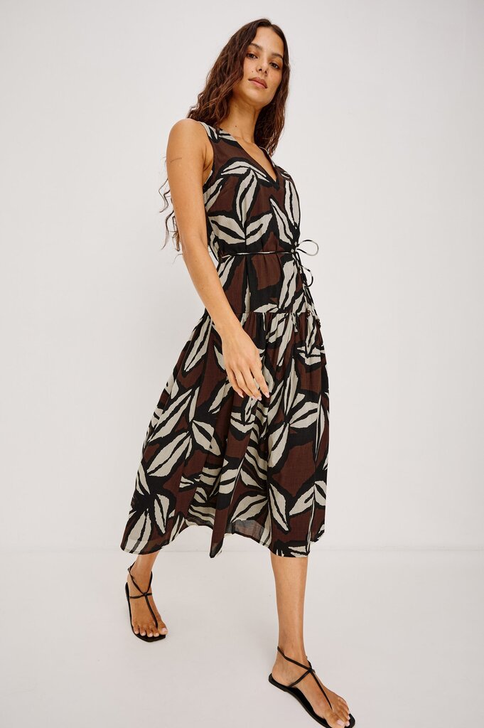 RAILS MAEVE S/L DRESS IN COCOA FLORAL