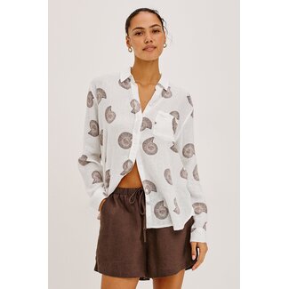 RAILS CHARLI L/S BUTTON UP IN SPIRAL SHELLS