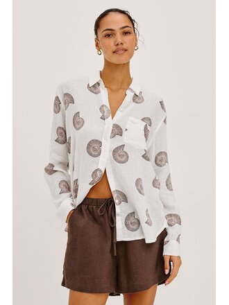 RAILS CHARLI L/S BUTTON UP IN SPIRAL SHELLS