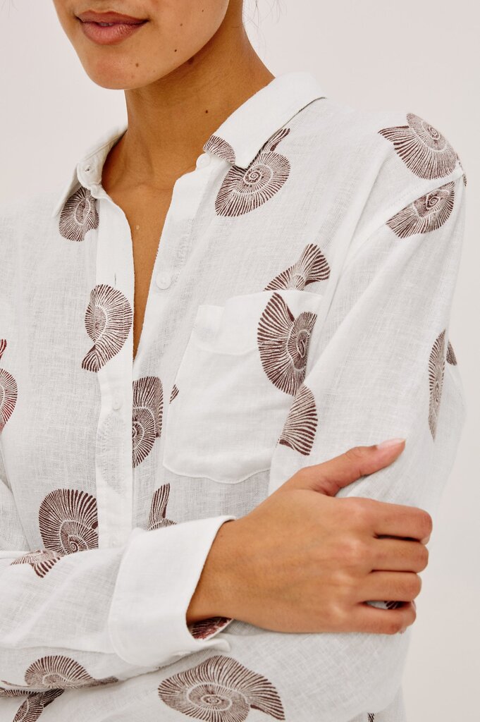RAILS CHARLI L/S BUTTON UP IN SPIRAL SHELLS