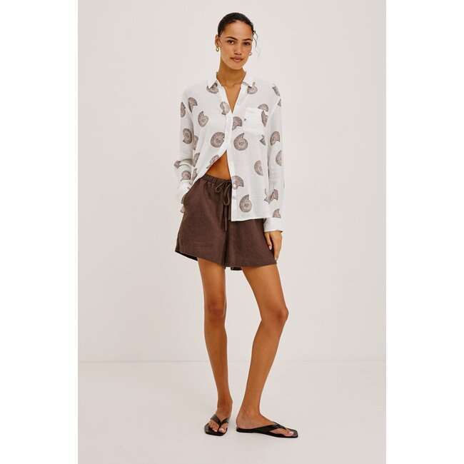RAILS CHARLI L/S BUTTON UP IN SPIRAL SHELLS