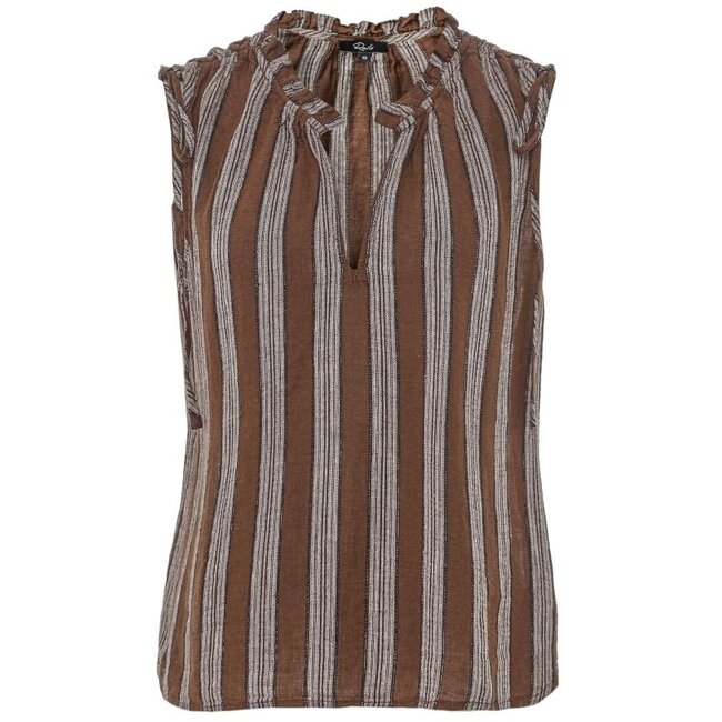 RAILS SOSA S/L TOP IN BROWN STRIPE
