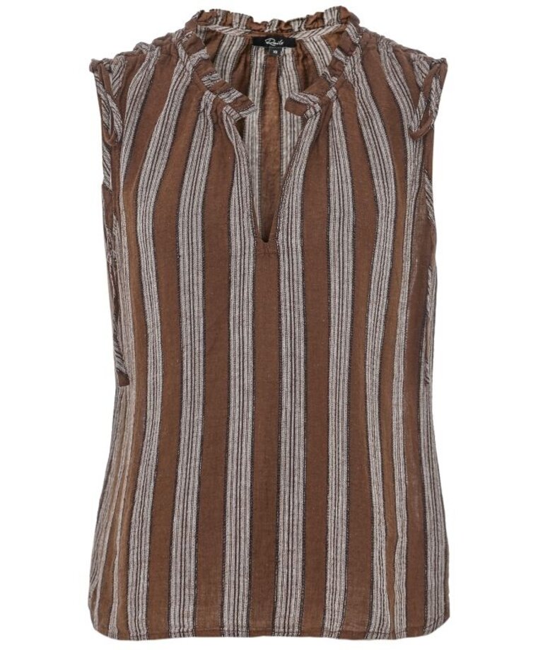 RAILS SOSA S/L TOP IN BROWN STRIPE