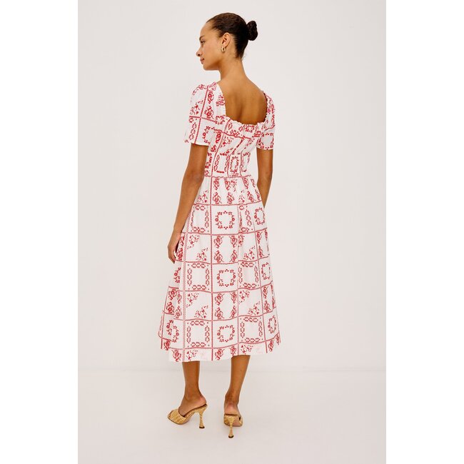 RAILS NANETTE DRESS IN IVORY RED HANDKERCHIEF