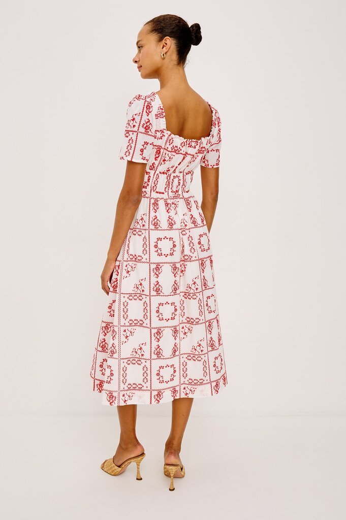 RAILS NANETTE DRESS IN IVORY RED HANDKERCHIEF