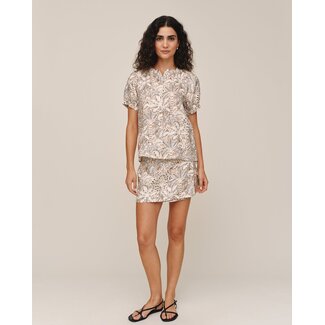 BELLA DAHL S/S RAGLAN SHIRT IN TROPICAL PALM PRINT
