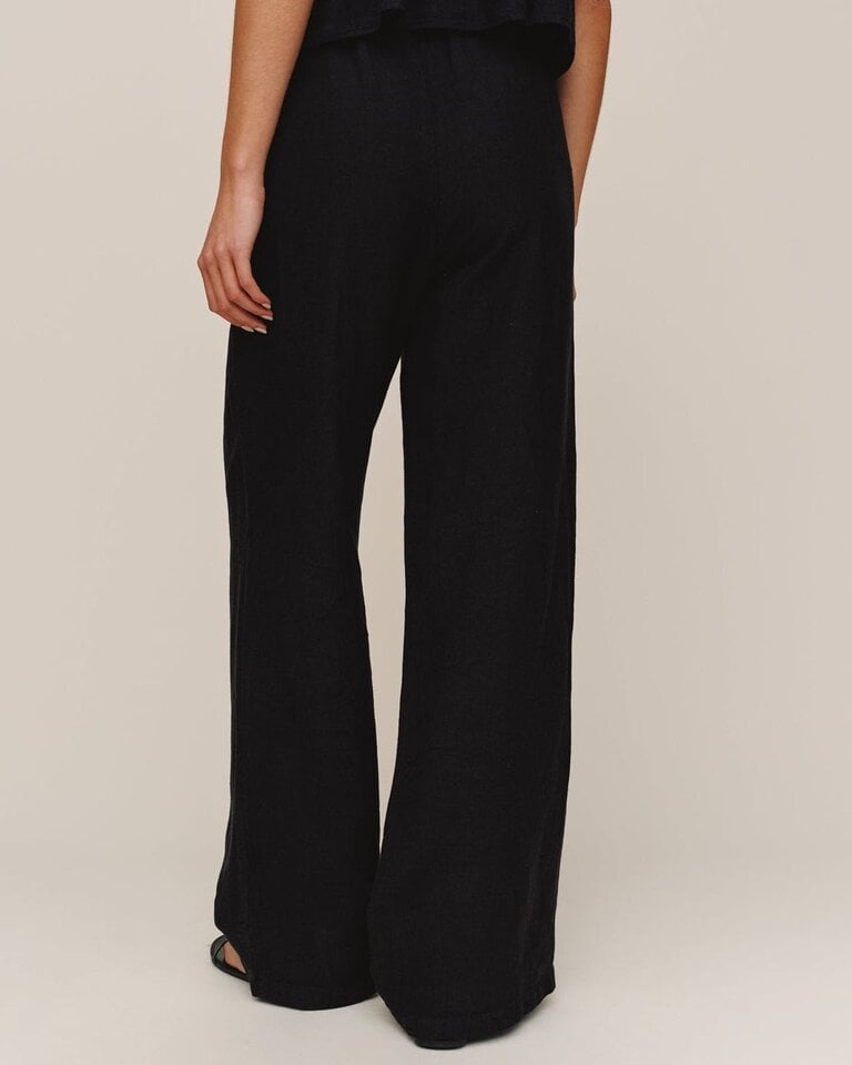 BELLA DAHL BEADED DRAWSTRING BEACH PANT IN BLACK