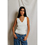 PERFECT WHITE TEE MALLORY LUXE RIB V-NECK TANK IN WHITE