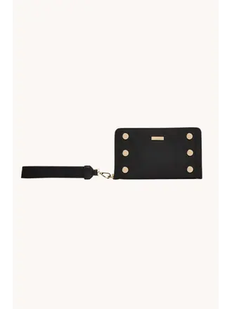HAMMITT BRYANT WALLET IN BLACK NYLON/RED ZIP