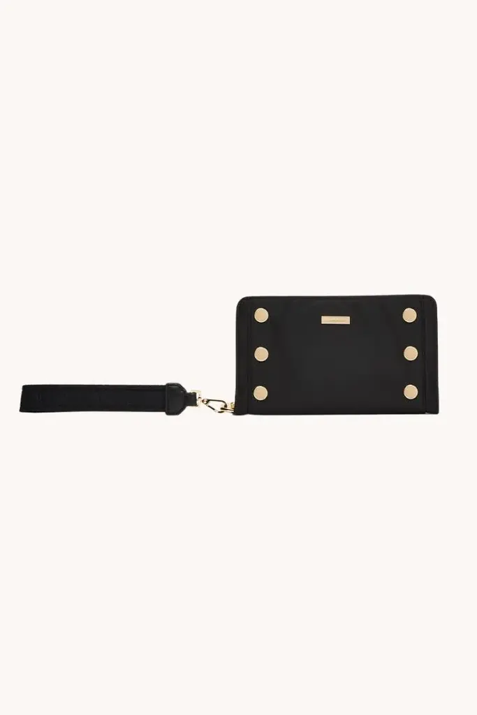 HAMMITT BRYANT WALLET IN BLACK NYLON/RED ZIP