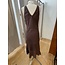 LLEA BLUE ERICA BIAS DRESS IN AQUA CHAMBRAY AND CHOCOLATE