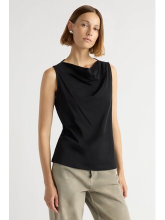 MODERN CITIZEN CARISSA RELAXED COWLNECK TANK IN BLACK