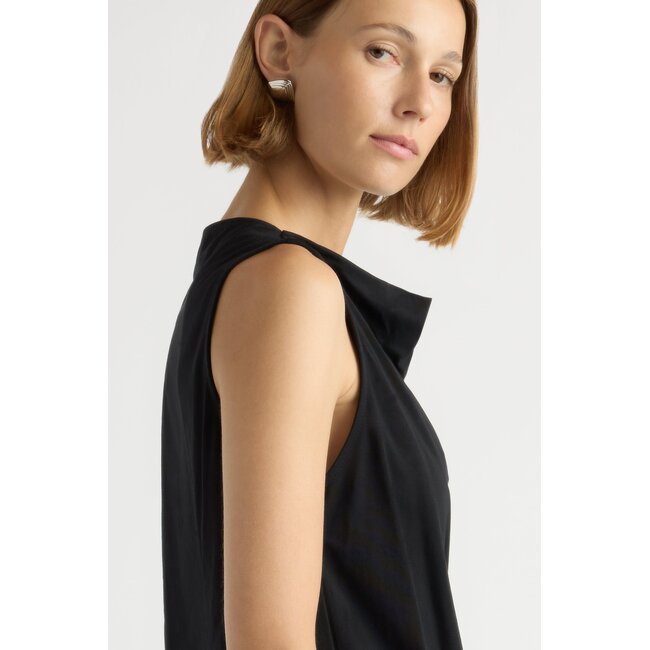 CARISSA RELAXED COWLNECK TANK IN BLACK