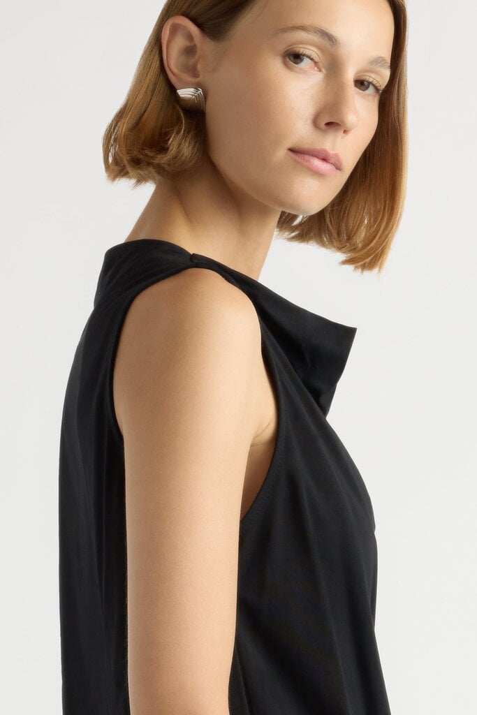 MODERN CITIZEN CARISSA RELAXED COWLNECK TANK IN BLACK