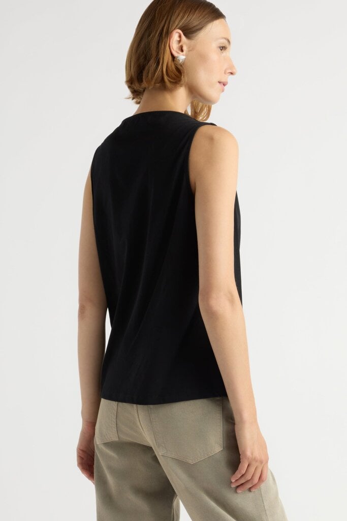 MODERN CITIZEN CARISSA RELAXED COWLNECK TANK IN BLACK