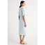 NOA ORGANIC COTTON T-SHIRT WRAP DRESS IN ICY BLUE