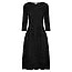 3/4 SLV SMASH POCKET DRESS IN RASPBERRY, INK, BLACK, ELIPTICAL DOT