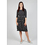 3/4 SLV SMASH POCKET DRESS IN RASPBERRY, INK, BLACK, ELIPTICAL DOT