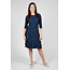 3/4 SLV SMASH POCKET DRESS IN RASPBERRY, INK, BLACK, ELIPTICAL DOT