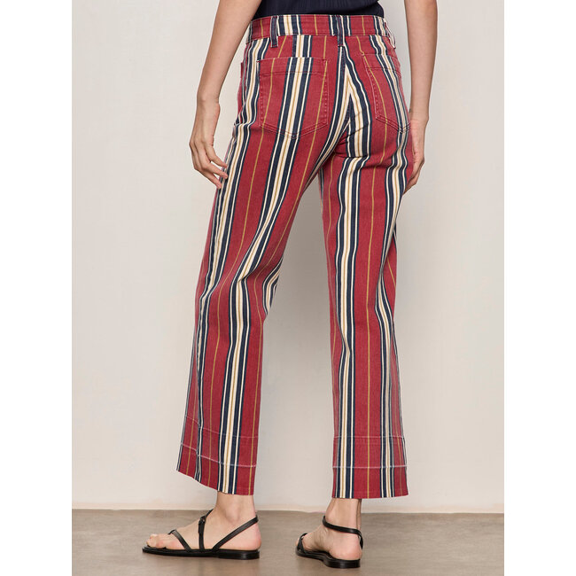 SANCTUARY MARINER PANT IN VERY BERRY STRIPE