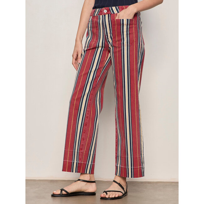 SANCTUARY MARINER PANT IN VERY BERRY STRIPE