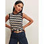 SANCTUARY EVERYDAY CHEVRON KNIT SHELL IN INKSTORM/DARK OPAL  STRIPE