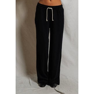 PERFECT WHITE TEE SHAKIRA JAPANESE JERSEY PANT IN BLACK