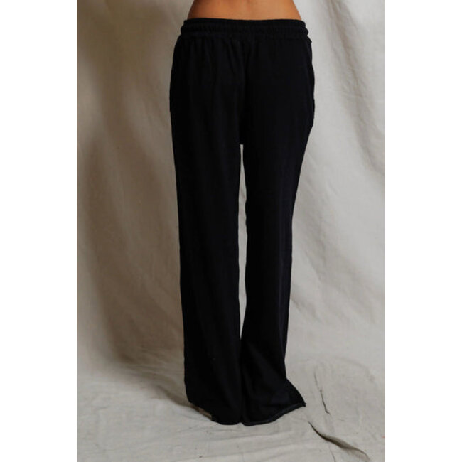 PERFECT WHITE TEE SHAKIRA JAPANESE JERSEY PANT IN BLACK