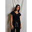 PERFECT WHITE TEE PEARL JAPANESE JERSEY V-NECK IN BLACK