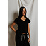 PERFECT WHITE TEE PEARL JAPANESE JERSEY V-NECK IN BLACK