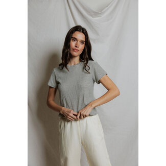 PERFECT WHITE TEE PERFECT VIVIAN STRIPE HEMP MILK COTTON TEE