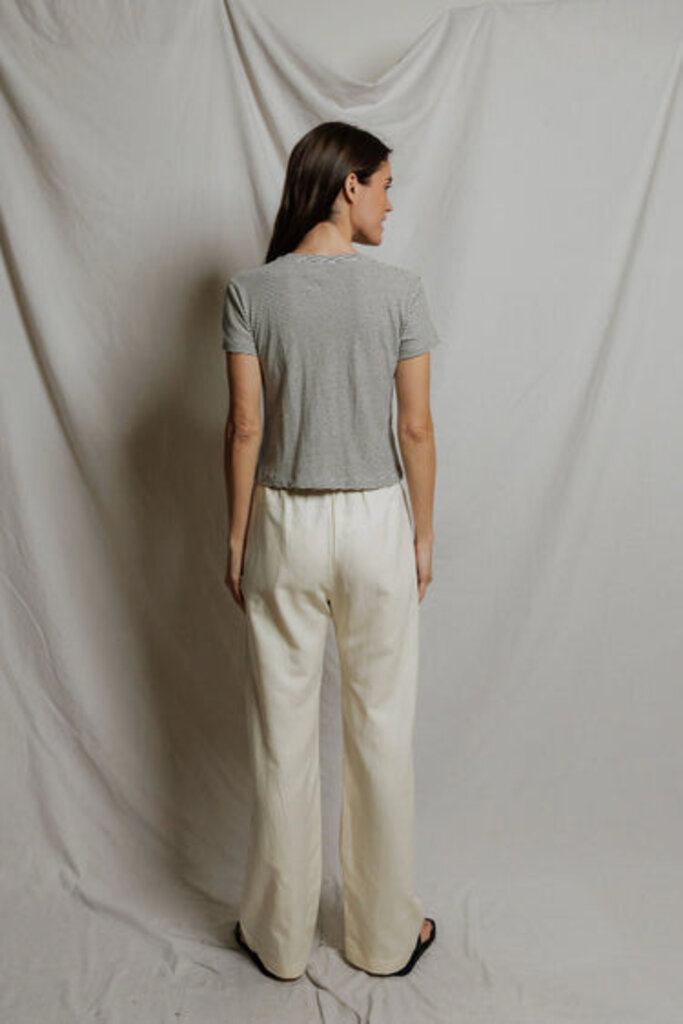 PERFECT WHITE TEE PERFECT VIVIAN STRIPE HEMP MILK COTTON TEE