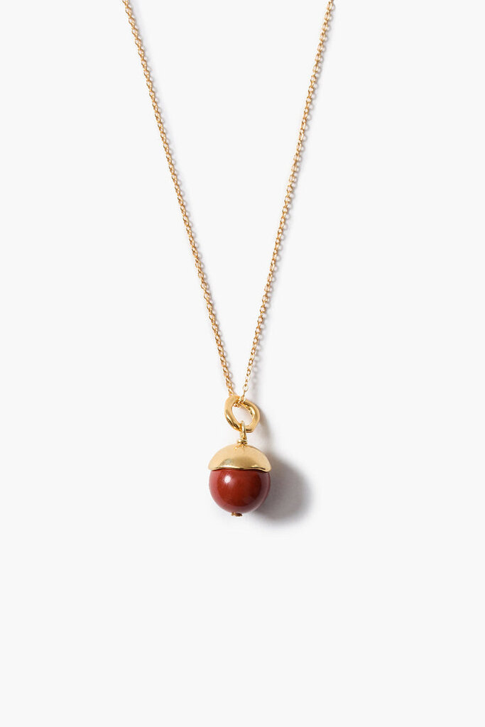 CHAN LUU BELL PENDANT NECKLACE RED JASPER