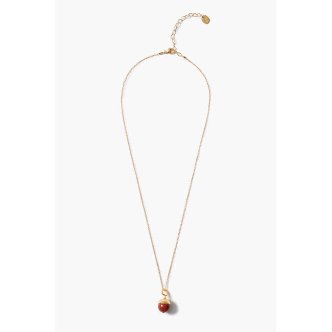 CHAN LUU BELL PENDANT NECKLACE RED JASPER