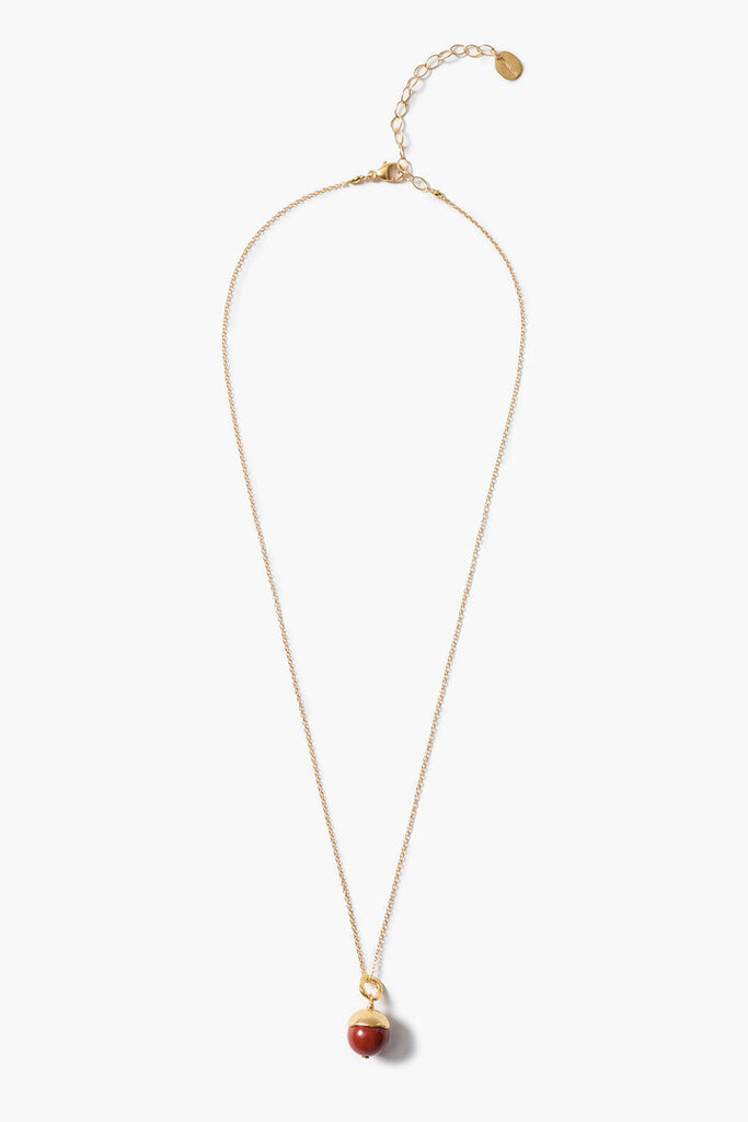 CHAN LUU BELL PENDANT NECKLACE RED JASPER