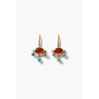 CHAN LUU DELLA DROP EARRINGS CARNELIAN