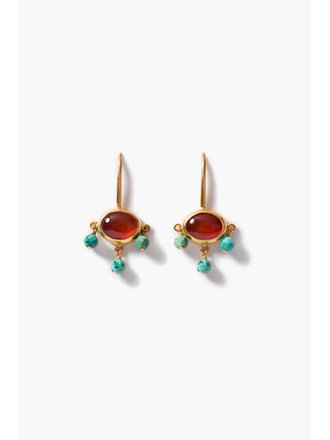 CHAN LUU DELLA DROP EARRINGS CARNELIAN