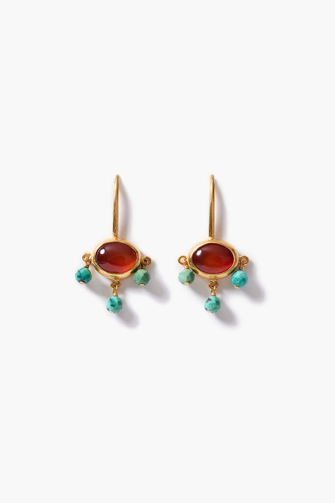 CHAN LUU DELLA DROP EARRINGS CARNELIAN