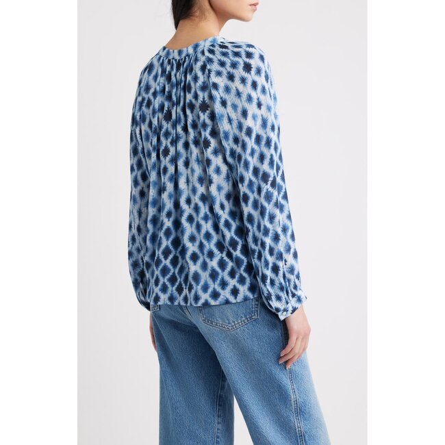 RAILS SAINT TOP IN SAPPHIRE SHIBORI