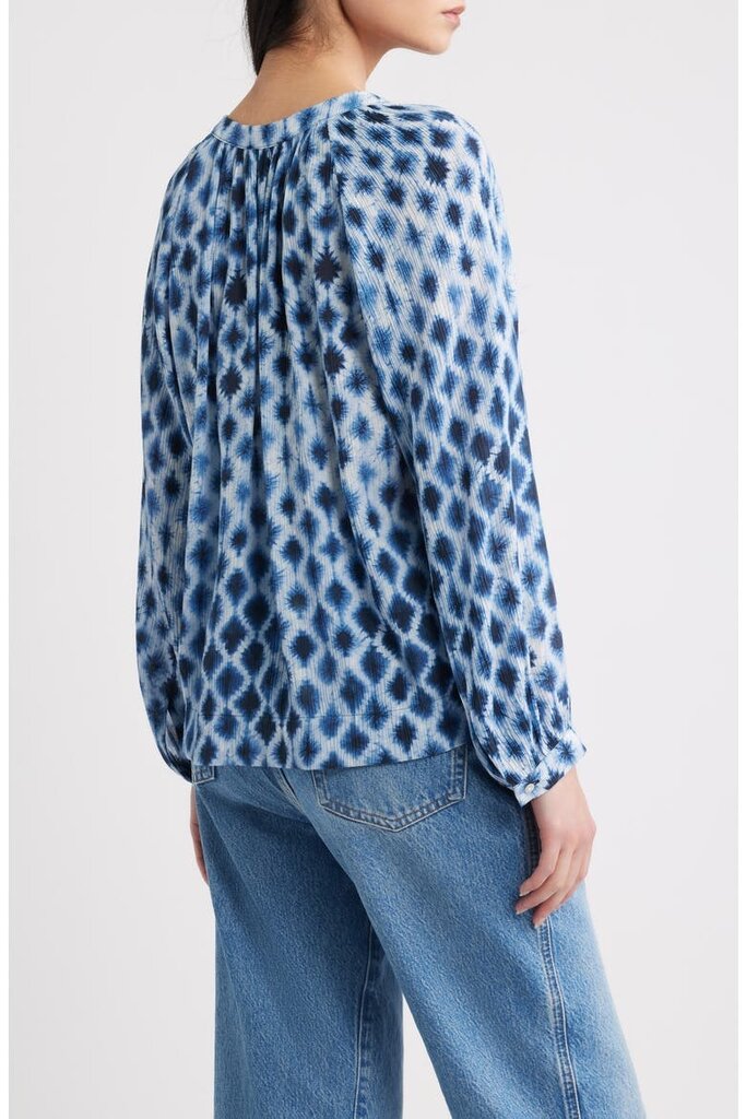 RAILS SAINT TOP IN SAPPHIRE SHIBORI