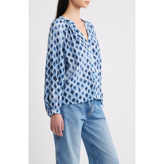 RAILS SAINT TOP IN SAPPHIRE SHIBORI