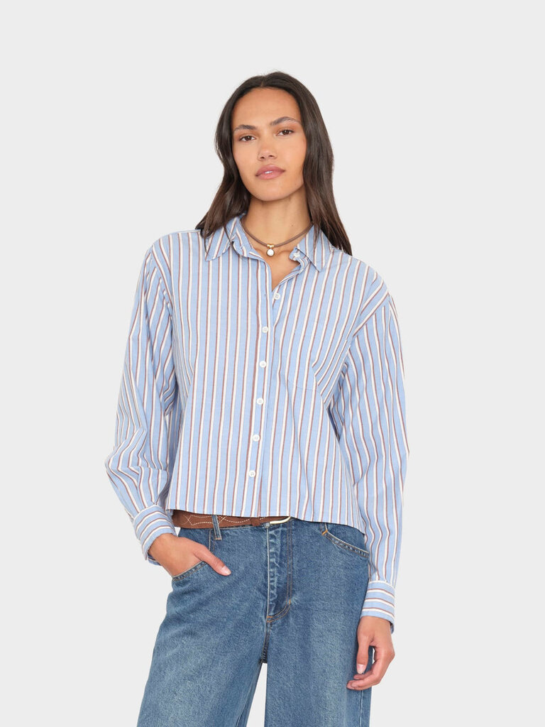 XIRENA WYLER SHIRT IN BLUE CEDAR