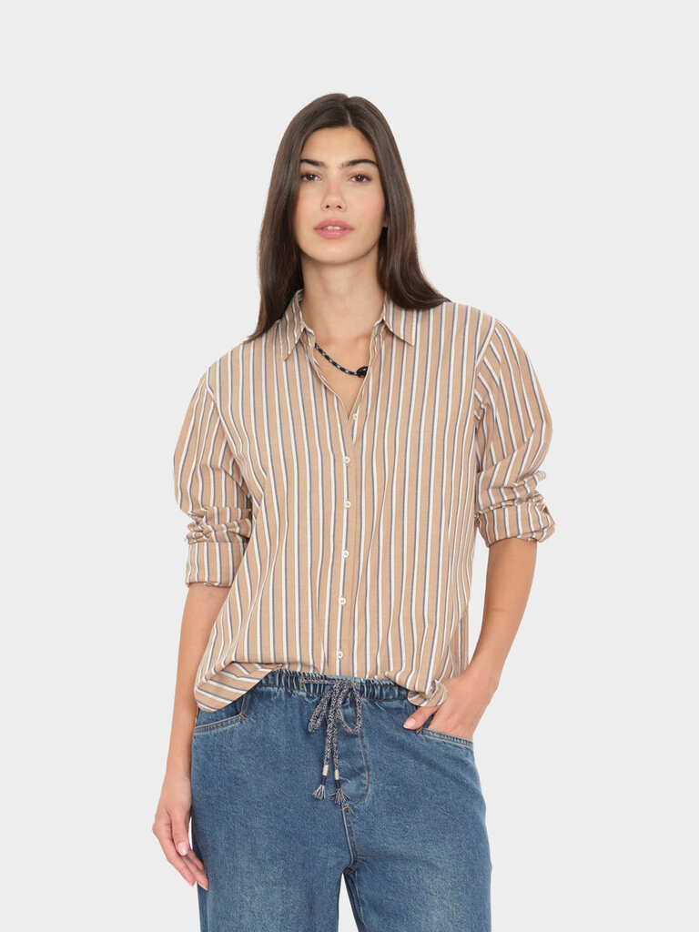 XIRENA BEAU SHIRT IN HICKORY NAVY
