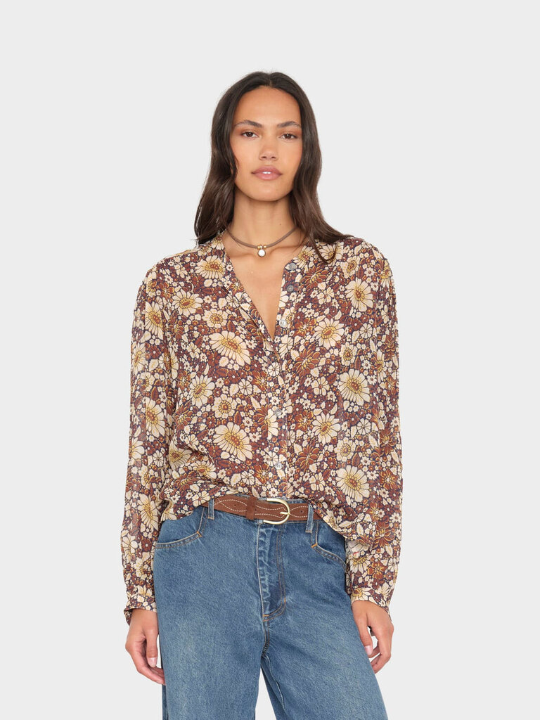 XIRENA MALLORY SHIRT IN TAWNY BROWN