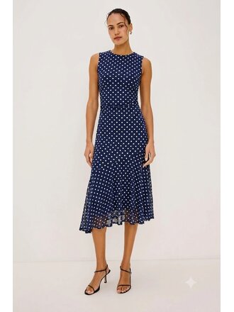 RAILS DAIJA DRESS IN NAVY POLKA DOTS