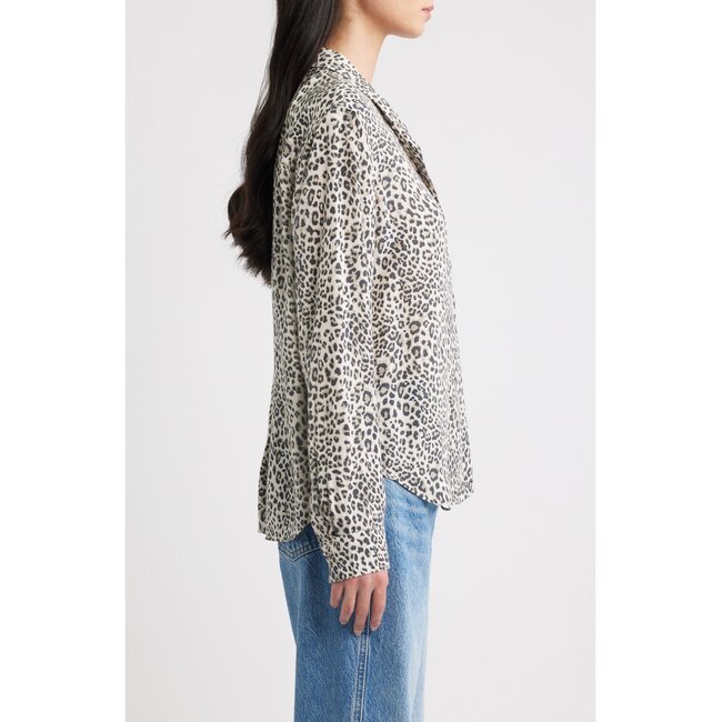 RAILS JOSEPHINE SHIRT IN ECRU CHEETAH