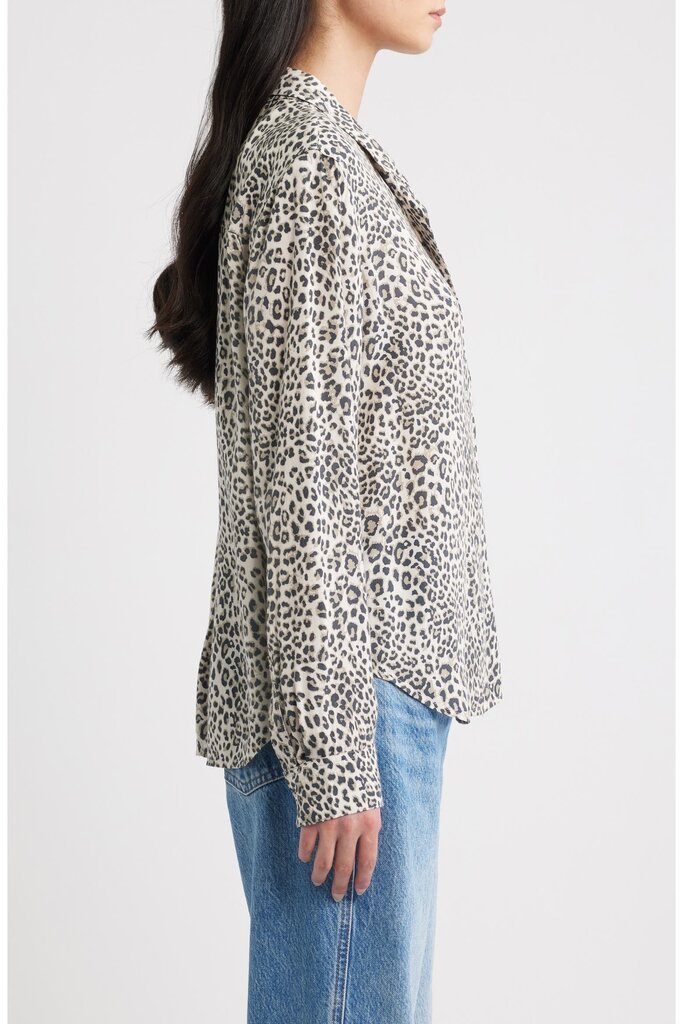 RAILS JOSEPHINE SHIRT IN ECRU CHEETAH