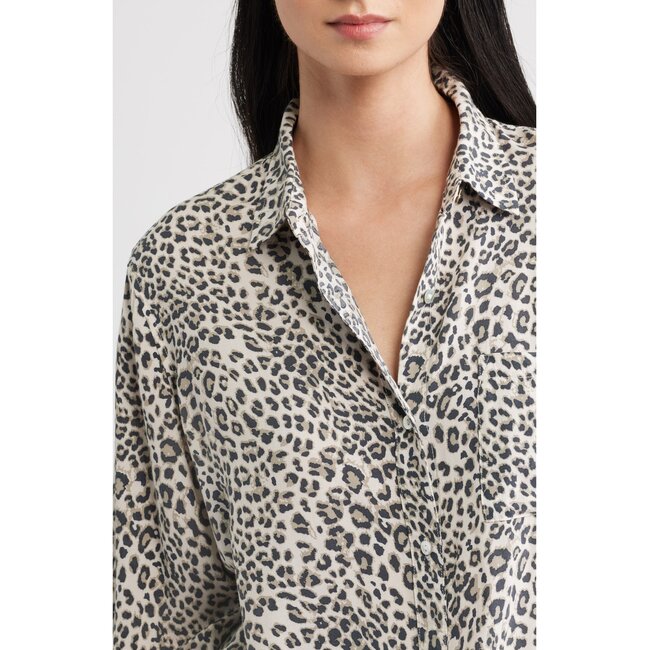 RAILS JOSEPHINE SHIRT IN ECRU CHEETAH
